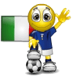 Emoticon Fußball - Die Fahne von Italien