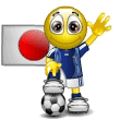 Emoticon Fußball - Die Fahne von Japan