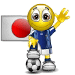 Emoticon サッカー - 日本の旗