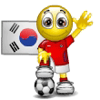Emoticon Soccer - Flag of Korea
