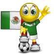 Emoticon サッカー - メキシコの旗