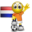 Emoticon Fußball - Flagge der Niederlande