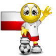 Emoticon Fútbol - Bandera de Polonia