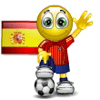 Emoticon Fußball - Die Fahne von Spanien