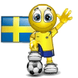 Emoticon Soccer - Flag of Sweden