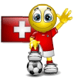 Emoticon Fútbol - Bandera de Suiza