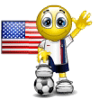 Emoticon Football - Drapeau des États-Unis