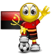 Emoticon Fútbol - Bandera de Angola