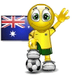 Emoticon サッカー - オーストラリアの旗
