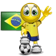 Emoticon サッカー - ブラジルの旗