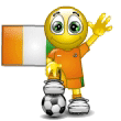 Emoticon Football - Drapeau de la Côte d'Ivoire