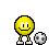 Emoticon playing the ball