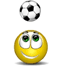 Emoticon Fútbol cabeza pelota