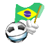 Emoticon Football - Flag Brésil
