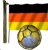 Emoticon Fußball - Die Fahne von Deutschland