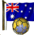 Emoticon Fußball - Die Fahne von Australien