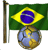 Emoticon Fußball - Die Fahne von Brasilien