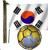 Emoticon Fußball - Flagge von Korea