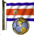 Emoticon Football - Flag of Costa Rica
