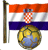Emoticon Fußball - Die Fahne von Kroatien