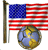 Emoticon サッカー - アメリカ合衆国の旗