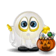 Emoticon disguised as a ghost, trick or teat!