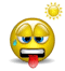 Emoticon Day hot sun