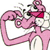 Emoticon pantera rosa pensando