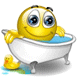 Emoticon peido na banheira