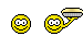 Emoticon 顔にパイ