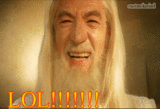Emoticon Rire LOL - MDR Gandalf