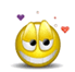 Emoticon look with hearts