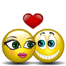 Emoticon pair of lovers