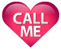 Emoticon call me heart