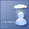 Emoticon MSN chuva e frio