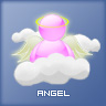 Emoticon MSN Angel em uma nuvem