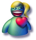 Emoticon MSN blonde in love