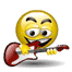 Emoticon playing a song of love