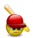Emoticon Playing baseball