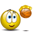 Emoticon Basket ball