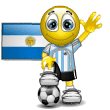 Emoticon Argentine shirt de football