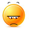 Emoticon sad and angry