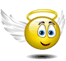 Emoticon Angel with wings
