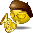 Emoticon Tocando trompeta