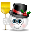 Emoticon Bonhomme de neige