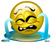 Emoticon weeping bereaved