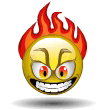 Emoticon Pelo en llamas