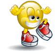 Emoticon Walking and jumping
