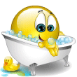 Emoticon en la bañadera