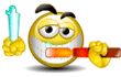 Emoticon Washing your teeth